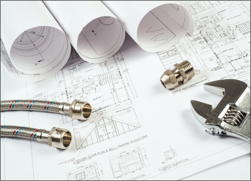 Plumbing drawings for a site survey
